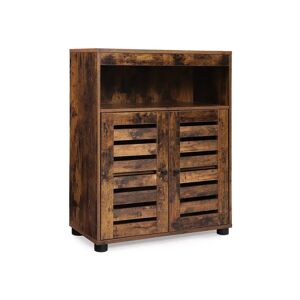 VASAGLE Cupboard with Louvered Doors