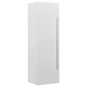 Beliani Bathroom Wall Cabinet White MDF 132 x 40 cm with 4 Shelves Wall Mounted Material:MDF Size:35x132x40