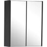 Ebern Designs Haadia 600mm H Framed Medicine Cabinet with Fixed Shelves gray 60.0 H x 50.0 W x 16.0 D cm