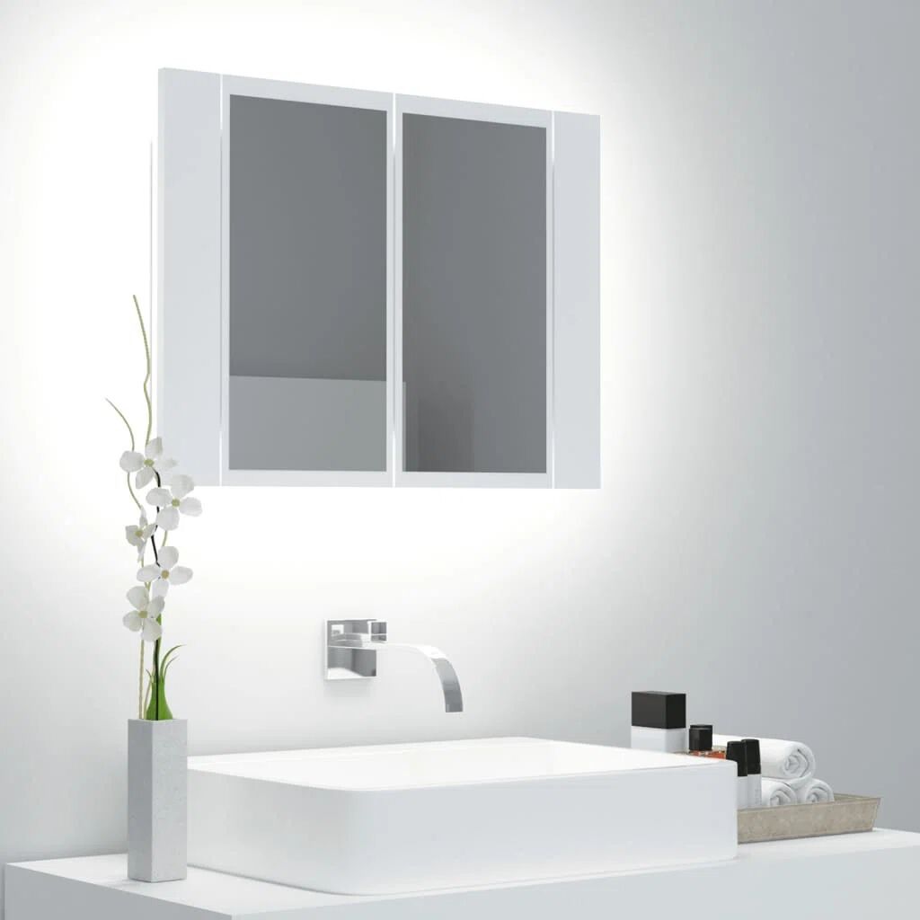 Photos - Other sanitary accessories Cabinet Ebern Designs LED Bathroom Mirror  Acrylic white/black 4.5 H x 6.0 