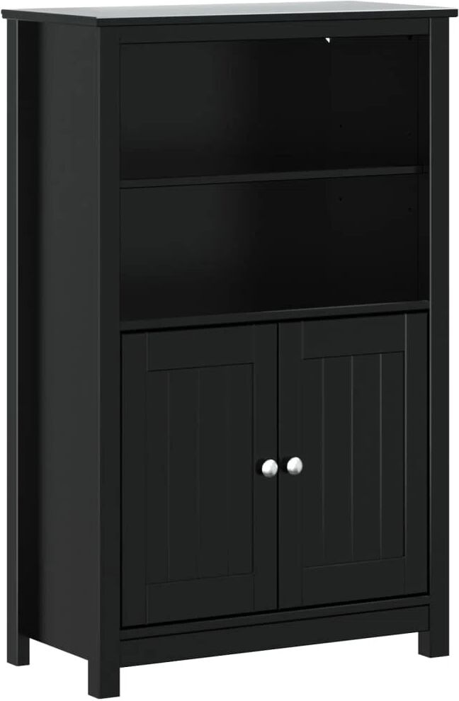 Photos - Other sanitary accessories VidaXL Bathroom Cabinet BERG Black 69.5X34x110 Cm Solid Wood Pine black 