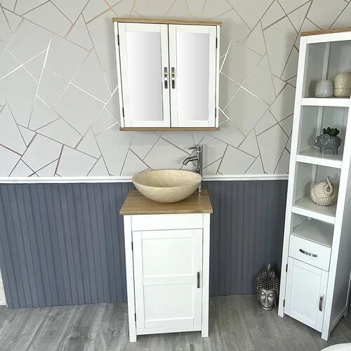 Brambly Cottage Marshburn 515mm Free-Standing Cloakroom Vanity Brambly Cottage Vanity Unit Colour: White 66.04cm H x 66.04cm W x 1.91cm D