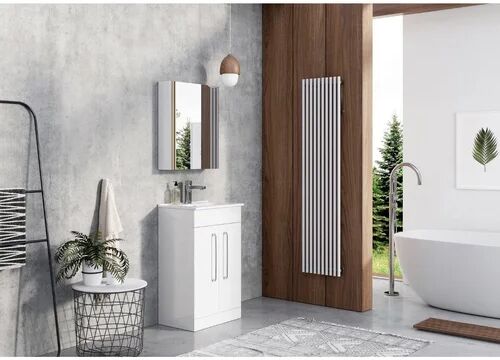 Latitude Run Mane 513mm Free-Standing Single Vanity Unit Latitude Run Vanity Unit Colour: White  - Size: 63cm H X 9cm W X 10cm D