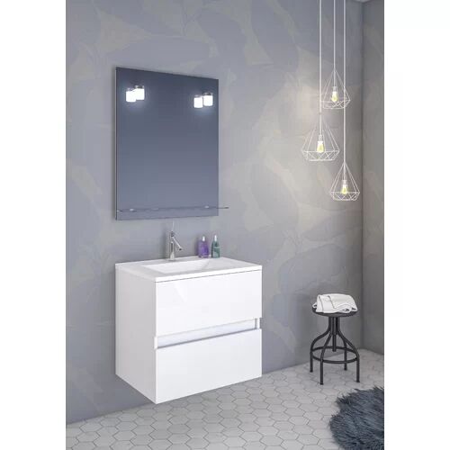 17 Stories Amabile 700mm Wall Hung Single Vanity 17 Stories 40 cm H x 50 cm W