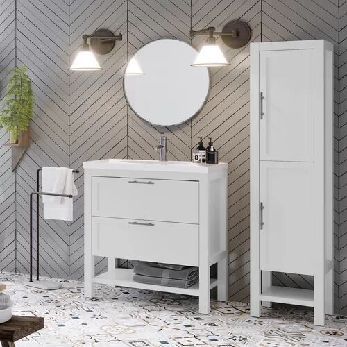 Ebern Designs Gambill 810mm Free-standing Single Vanity Unit Ebern Designs  - Size: 885cm H X 810cm W X 460cm D