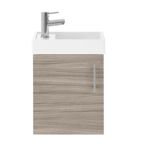 Nuie Tousignant 405mm Wall Mount Cloakroom Vanity Nuie Base Finish: Driftwood  - Size: 52cm H X 40cm W X 21cm D