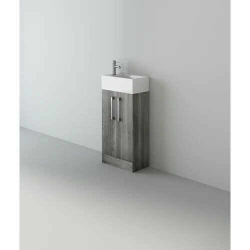 Latitude Run Stevenson 475mm Free-standing Cloakroom Vanity Unit Latitude Run Vanity Base Colour: Avola Grey