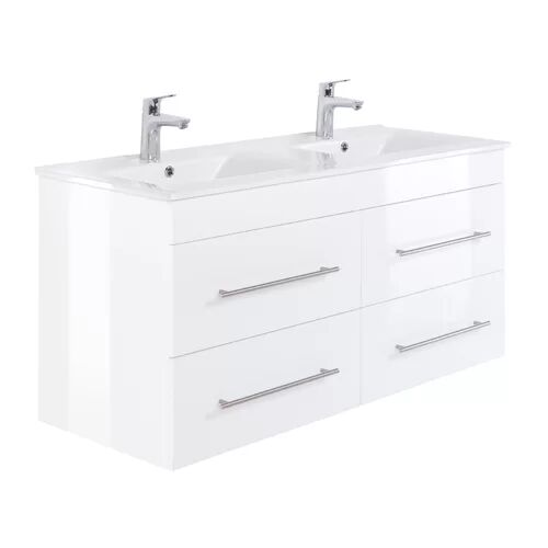 Ivy Bronx Wingil 1200mm Wall Mount Single Vanity Ivy Bronx Vanity Unit Colour: White  - Size: 150cm H X 100cm W