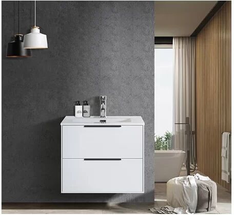 Belfry Bathroom Latt 60mm Wall Hung Single Vanity Unit Belfry Bathroom  - Size: 66.04cm H x 101.6cm W x 1.91cm D