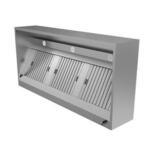 Gastro Dunstabzugshaube Wandhaube Kastenform Edelstahl 3800x950x400 mm Filter uLED Spots