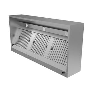 Gastro Dunstabzugshaube Wandhaube Kastenform Edelstahl 3500x950x400 mm Filter uLED Spots