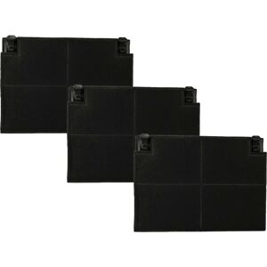 3x Aktivkohlefilter kompatibel mit Electrolux EFP50637X, EFG750X/A, EFG7529X, EFG7530X Dunstabzugshaube - 19,5 x 13,9 x 2,2 cm - Vhbw