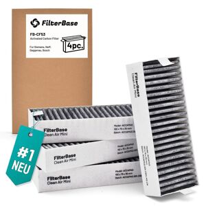 Filterbase® Clean Air Aktivkohlefilter 4 Stück - Filter Set Passend Für Bosch - Sehr Gut