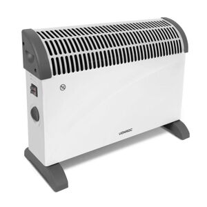 VONROC El-radiator - 2000W - Hvid - Justerbar termostat - 3 varmeindstillinger - Til rum op til 24m2 - Ekstra tykt stål