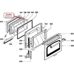 GLACE INTERIEURE POUR FOUR FAGOR - 76X4606