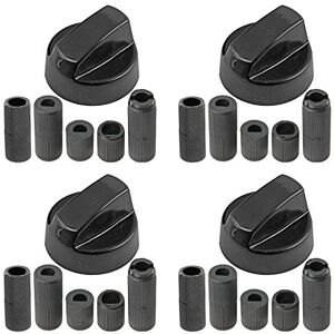 Spares2go Lot de 4 boutons de commande universels noirs pour toutes les marques et tous les modèles de four, cuisinière et plaque de cuisson (noir, lot de 4) - Publicité