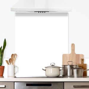 99Deco Credence cuisine Fond de hotte ALU L60xH70cm Blanc Uni