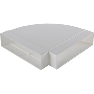 ELICA raccord horizontale courbe 90° KIT0121016 218x55 pour hotte en recyclage NIKOLATESLA (Blanc - plastique)