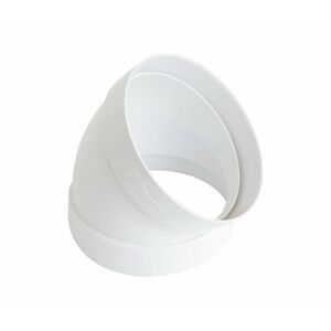 edil plast la ventilazione curva a 45° ff in abs dn. 125 mm. bianco ccr12545b