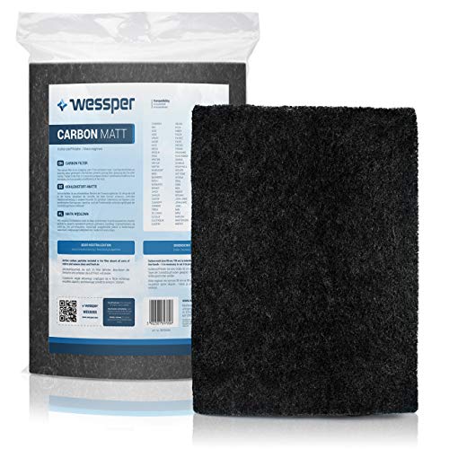 Wessper afzuigkap filter, actieve kool, op maat te knippen, 38 x 56 cm, afzuigkap actieve kool filter, universeel