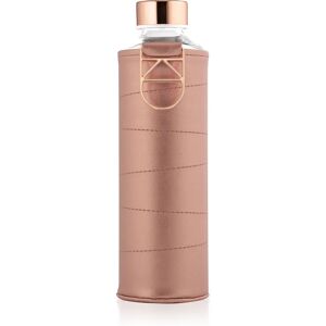 Equa Mismatch glass water bottle + faux leather case colour Bronze 750 ml