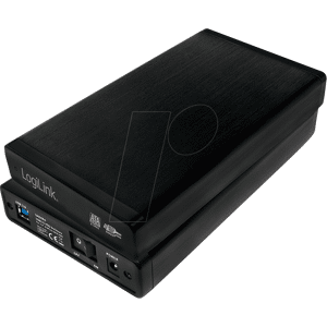 LOGILINK UA0284 - externes 3.5'' SATA HDD Gehäuse, USB 3.0, Aluminium, schwarz