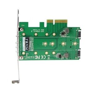 StarTech.com 3PT M.2 SSD Adapter Card 1x PCIe NVMe 2x SATA 3.0 Schnittstellenadapter 6Gb/s