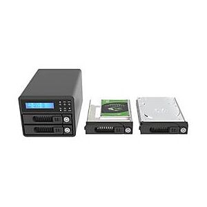 Icy Box RAIDON SafeTANK GR3680-BA31 - Festplatten-Array - 2 Schächte (SATA-600) - USB 3.2 Gen 2 (extern)