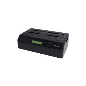 StarTech.com 4 Bay USB 3.0/ eSATA Hard Drive Duplicator Dockingstation til 2,5 &  3,5 SATA/ IDE SSD HDD - Standalone 1:3 Kopieringsstation (SATDOCK4U3RE) - Hard Drive Duplicator - 4 bugter (SATA-300) - til P/N: SVA12DN4NEUA