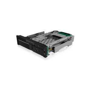 ICYBOX ICY BOX IB-173SSK, 13,3 cm (5.25), Opbevaring drev bakke, 2.5/3.5, SATA, SATA II, SATA III, Serial Attached SCSI (SAS), Sort, Aluminium