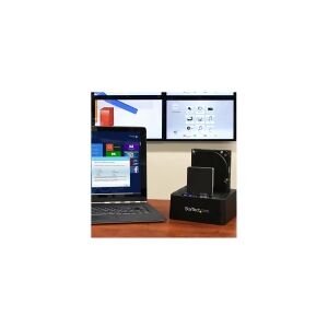 StarTech.com Standalone Harddisk Duplikator, Dual Bay HDDSSD ClonerCopier, USB 3.1 (10 Gbps) til SATA III (6Gbps) HDDSSD Docking Station, Harddisk Du