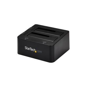 StarTech.com Dual-Bay USB 3.0 to SATA and IDE Hard Drive Docking Station, USB Hard Drive Dock, External 2.53.5 SATA III and IDE (40 pin) SSDHDD Docking Station, Hot-Swap Hard Drive Bays - Top-Loading - Lagringskontrol - 2.5, 3.5 - ATA / SATA 6Gb/s - USB 3