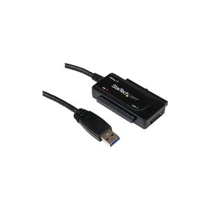 StarTech.com USB 3.0 to SATA IDE Adapter - 2.5in / 3.5in - External Hard Drive to USB Converter - Hard Drive Transfer Cable (USB3SSATAIDE) - Lagringskontrol - ATA / SATA - USB 3.0 - sort - for P/N: PEXUSB3S42V, PEXUSB3S44V