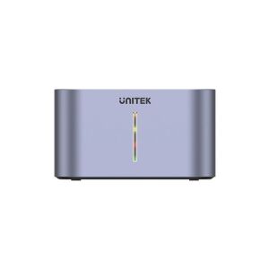 Unitek - Lagringspakning - båse: 2 - 2,5 / 3,5 delt - SATA 6Gb/s - USB 3.2 (Gen 1) - space grey