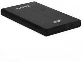 Caja Externa 2.5  Usb3.0 Sata Tooq Aluminio Negra Tqe-2522B