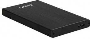 Caja Externa 2.5  Usb3.0 Sata Tooq Aluminio Negra Tqe-2527B