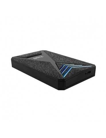 Caja Externa 2.5  Usb3.1 Sata Tooq Gaming Leds Azules Tqe-2550Bl