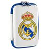 Real Madrid Elektro-Pouch mit Reißverschluss in weiß mit dem  Schild farbig