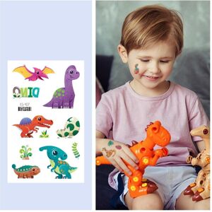 Goodnews 1 Sheet Kids Glitter Sticker Toys Dinosaur Fake Tattoo Stickers Kids Arm Sticker