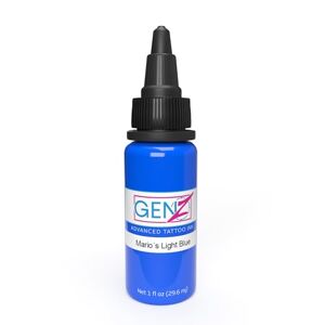 INTENZE Color Blue 30ml- Mario´s Blue Light Blue -The Origin.:Colorful&Absolutely Sterile Tattoo ink vegan Tattoo ink for vibrant permanent tattoo, Stick&Poke tattoo ink with perfect consistency