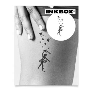 Inkbox Temporary Tattoos, Semi-Permanent Tattoo, One Premium Easy Long Lasting, Waterproof Temp Tattoo with For Now Ink - Lasts 1-2 Weeks, Freedom Of Dance, 5 x 2 in