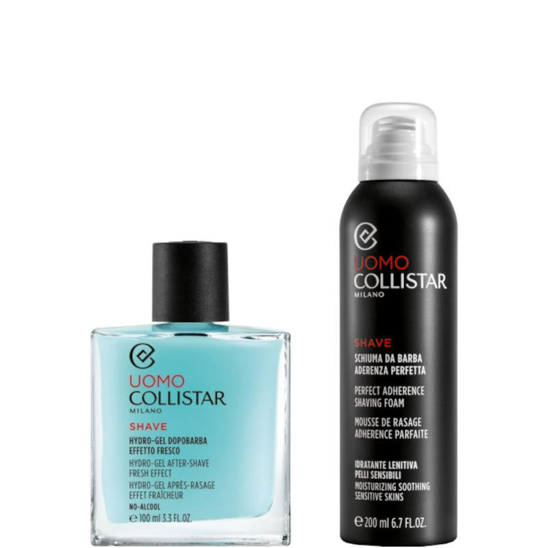 Collistar Hydro-Gel Dopobarba Effetto Fresco NO-ALCOOL - Uomo 100 ML Dopobarba + 200 ML Schiuma da Barba OMAGGIO