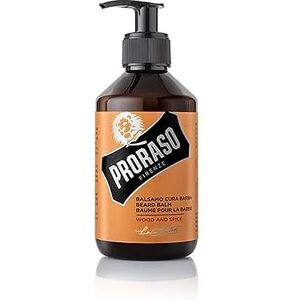 Proraso Beard Balm, Wood and Spice, 300ml, Scented Beard Balm for Men Softens, Protects and Eases Itching and Discomfort, Made in Italy