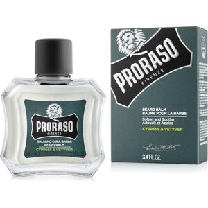 Proraso Beard Balm, Cypress & Vetyver, 100ml, Fresh Scented Beard Balm for Men Softens, Protects and Eases Itching and Discomfort, Made in Italy