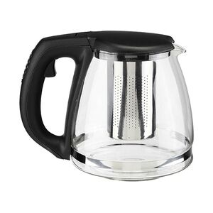 Haushalt International Glaskanne mit Edelstahl Filter 1,2L