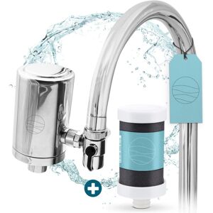 Up!Water® Wasserfilter Für Wasserhahn Edelstahl Leitungswasser Filtern - Sehr Gut Silber, Blau