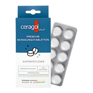 Ceragol International GmbH ceragol ultra® Premium Reinigungstabletten, Löst hartnäckige Kaffeefett-und Kaffeeölrückstände, 1 Packung = 10 Stück