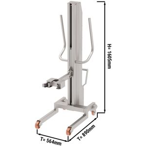 GGM Gastro - Elevateur de kebab pour robot kebab - charge max. : 350 kg Argent