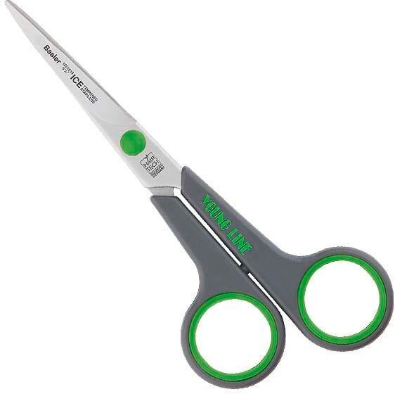 Basler Young Line Forbici per capelli Young Line 5½"", manici verdi sfalsati Verde