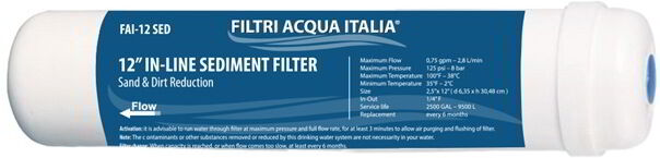 Filtro In Linea A Sedimenti 12" Micron 5 Per Depuratore Acqua Filtri Acqua Italia®